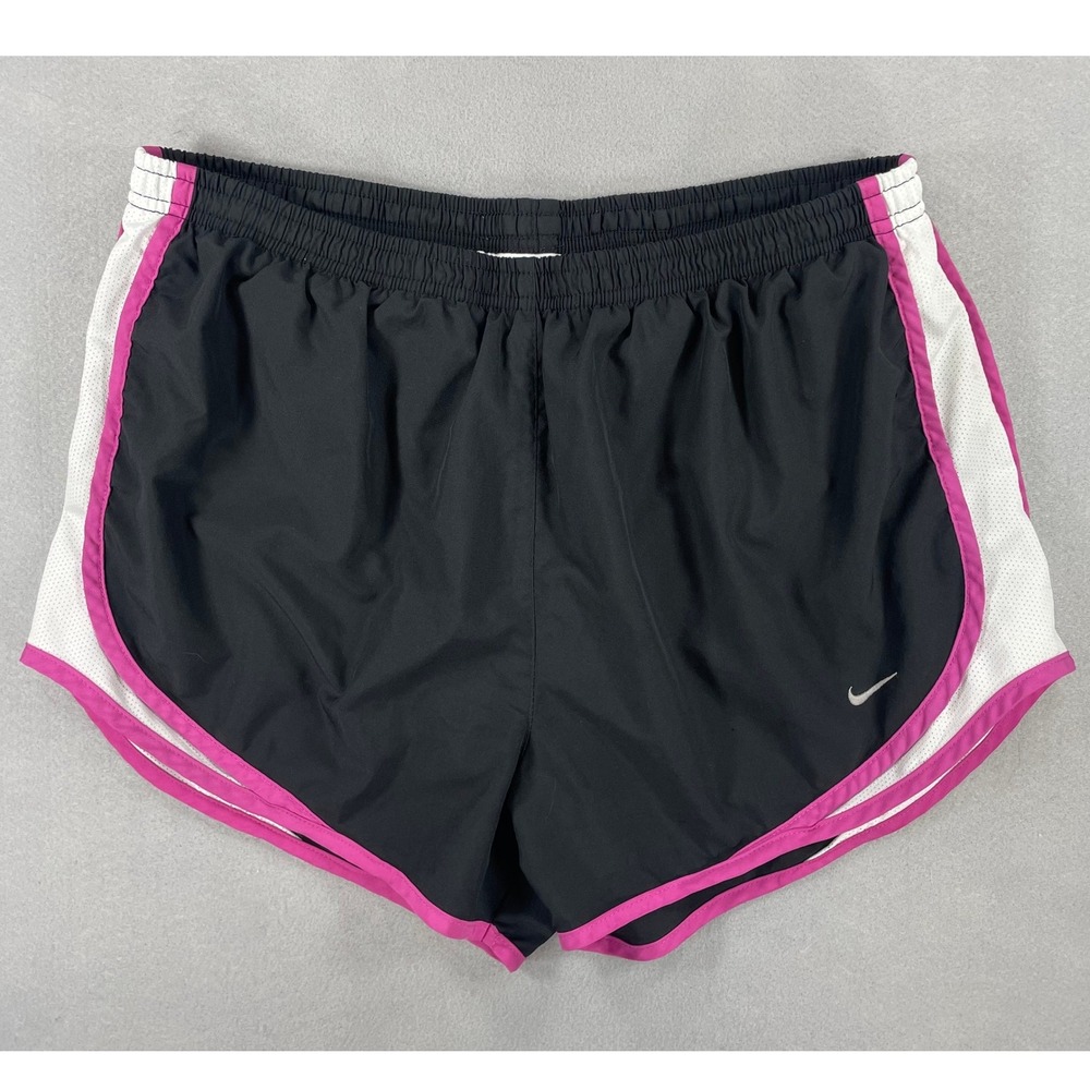 Nike Womens Shorts Dri-Fit Tempo Black Pink Large - Picture 3 of 8